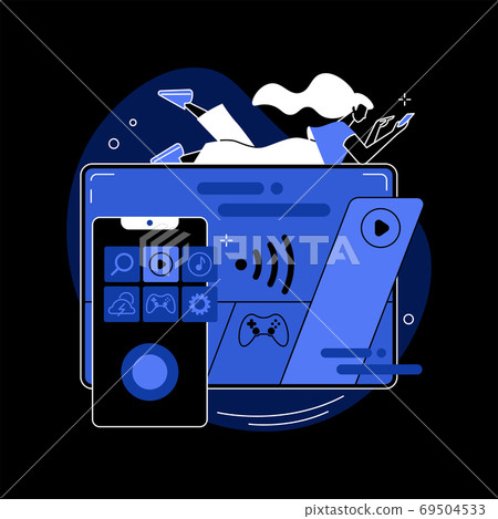SmartTV technology abstract concept vector illustration. 69504533