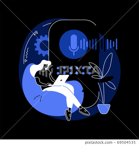 Smart speaker abstract concept vector illustration. Smart speaker abstract concept vector illustration. 69504535