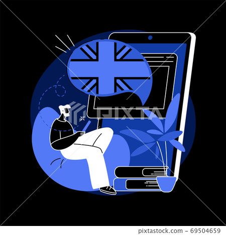 Online language school abstract concept vector... - Stock Illustration ...