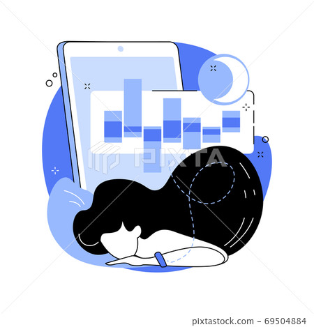 Sleep tracking abstract concept vector illustration. Sleep tracking abstract concept vector illustration. 69504884