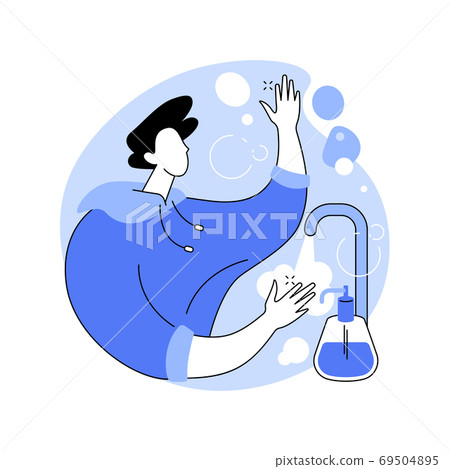Wash your hands abstract concept vector illustration. 69504895