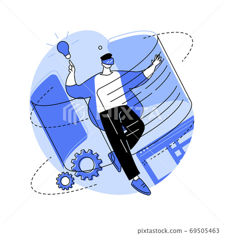 Interactive learning experience abstract concept vector illustration. 69505463