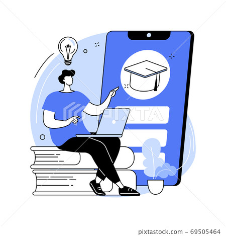 Mobile learning abstract concept vector illustration. 69505464