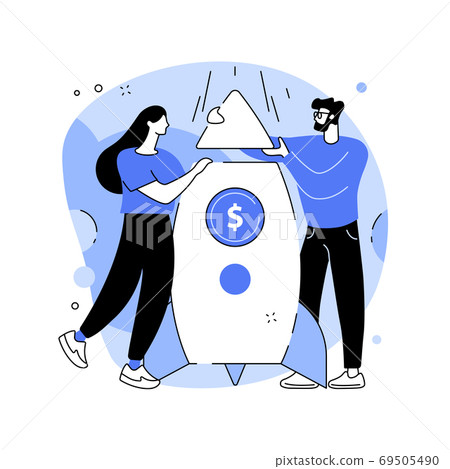 StartUp abstract concept vector illustration. 69505490