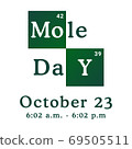 Mole Day vector illustration. Holiday celebrated among chemists and chemistry enthusiasts on October 69505511
