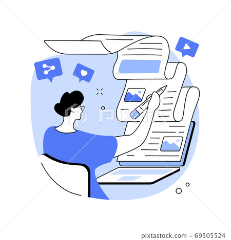 Content marketing abstract concept vector illustration. Content marketing abstract concept vector illustration. 69505524