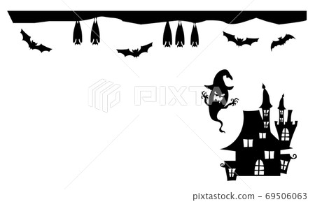 Black Halloween silhouette frame frame vector illustration material Black Halloween silhouette frame frame vector illustration material 69506063