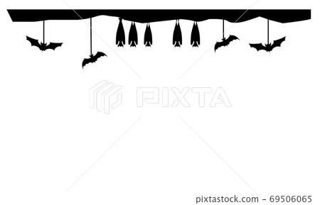 Black Halloween silhouette frame frame vector illustration material 69506065