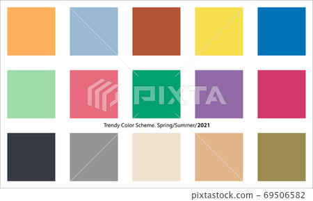 Trendy color scheme for spring and summer season 69506582