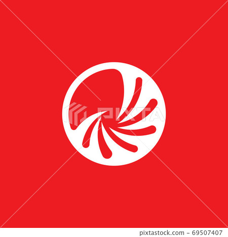 vortex circle red vector illustration icon Logo vortex circle red vector illustration icon Logo 69507407