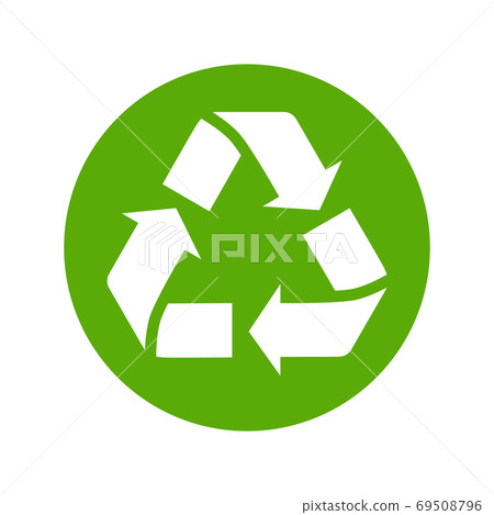 Recycle icon vector flat style isolated on white background Recycle icon vector flat style isolated on white background 69508796