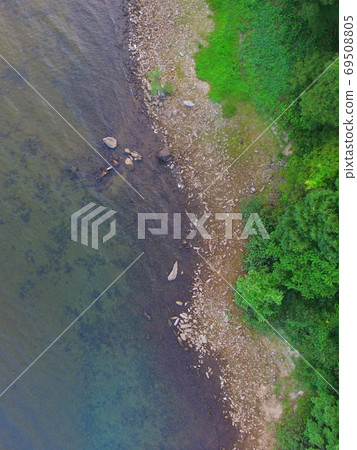 湖畔風景 - 無人機航拍照片(豬苗代湖/西岸/會津若松市福島縣赤井字屋) 湖畔風景 - 無人機航拍照片(豬苗代湖/西岸/會津若松市福島縣赤井字屋) 69508805