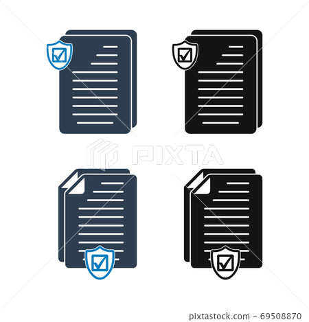 Insurance Icon Set. Flat style vector EPS. - Stock Illustration ...