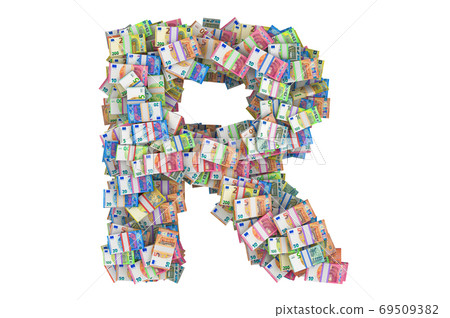 Euro R Vector Letter R from euro packs. 3D rendering - Stock Illustration [69509382 ...