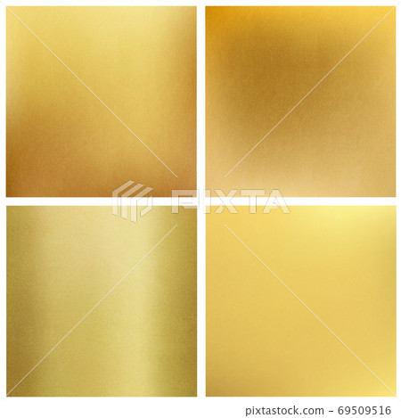 Set of gold texture patterns. 69509516
