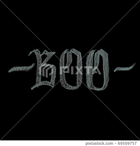 Chalk lettering, Boo, gothic calligraphy for Halloween Chalk lettering, Boo, gothic calligraphy for Halloween 69509757