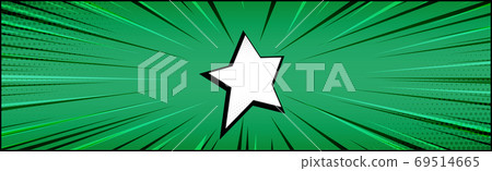 Panoramic green comic zoom with lines - Vector Panoramic green comic zoom with lines - Vector 69514665