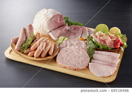 Ham and sausage platter Ham and sausage platter 69516486