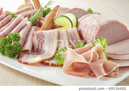 Ham and sausage platter Ham and sausage platter 69516488