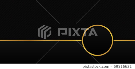 Luxury black and gold background circle frame design with space Luxury black and gold background circle frame design with space 69516621