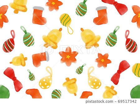 Christmas watercolor background Christmas watercolor background 69517342