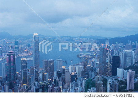 3 June 2007 the Hong Kong skyscrapers skyline cityscape view 3 June 2007 the Hong Kong skyscrapers skyline cityscape view 69517823