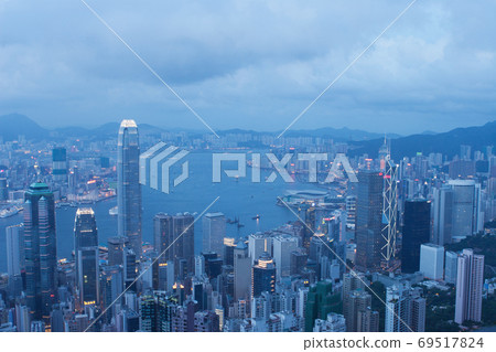 3 June 2007 the Hong Kong skyscrapers skyline cityscape view 3 June 2007 the Hong Kong skyscrapers skyline cityscape view 69517824