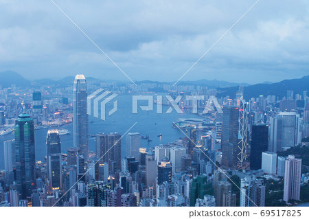 3 June 2007 the Hong Kong skyscrapers skyline cityscape view 3 June 2007 the Hong Kong skyscrapers skyline cityscape view 69517825