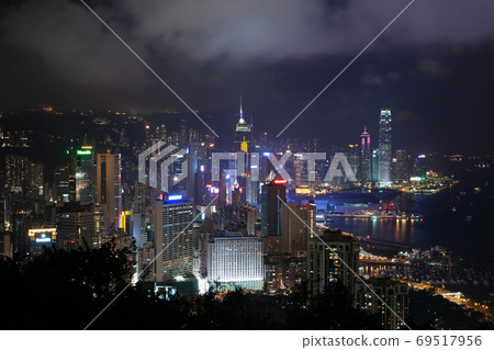 2 June 2207 the view of hk skyline from Red incense burner summi 69517956