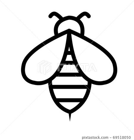 bee icon on white background. bee logo. flat... - Stock Illustration ...
