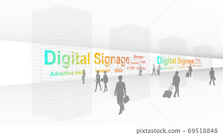 安裝在地下通道，機場等中的數字標牌 69518848