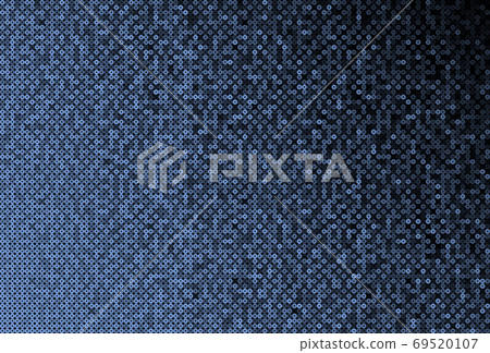 Background made of blue sequins, glitters dots 69520107