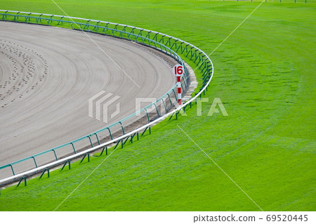 Racetrack turf and dirt courses Racetrack turf and dirt courses 69520445