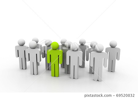 Social network people with leader Social network people with leader 69520832
