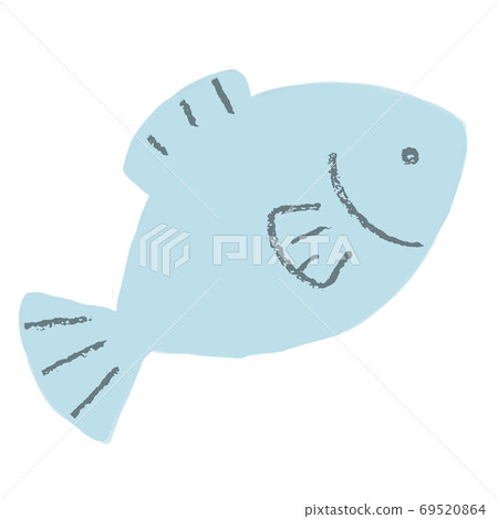 Cute hand-drawn illustration of fish 69520864