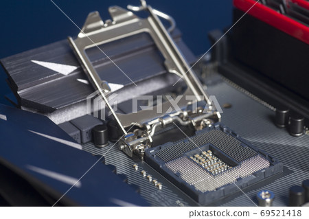 Intel LGA 1151 cpu socket on motherboard Computer PC Intel LGA 1151 cpu socket on motherboard Computer PC 69521418