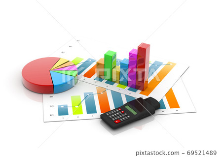 Business graph with chart Business graph with chart 69521489
