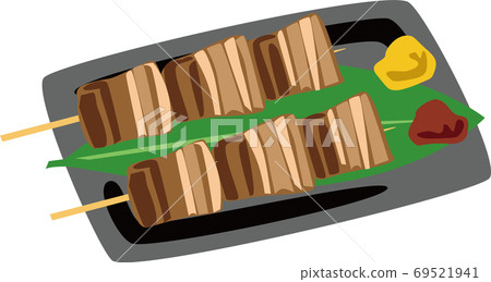 Grilled pork skewers. Japanese food yakitori Grilled pork skewers. Japanese food yakitori 69521941