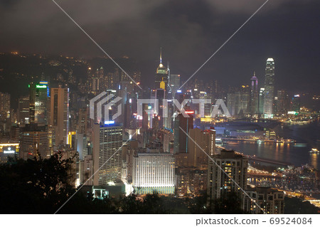2 June 2207 the view of hk skyline from Red incense burner summi 69524084