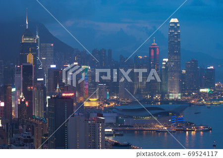 2 June 2207 Hong Kong Night View, skyline from Red incense burne 69524117