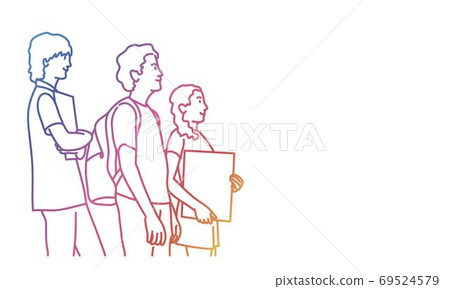 tTree teenagers on white background for lifestyle design tTree teenagers on white background for lifestyle design 69524579