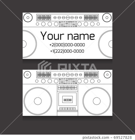 Set of double-sided business card for a DJ, music production Set of double-sided business card for a DJ, music production 69527828