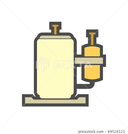 Rotary vane pump icon. 69528121