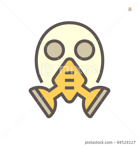 Gas mask tool for industry work vector icon 69528127