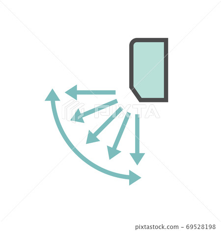 Air conditioner control vector icon design, editable stroke. 69528198