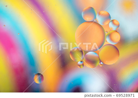 Rainbow abstract background picture made with oil, water and soap Rainbow abstract background picture made with oil, water and soap 69528971