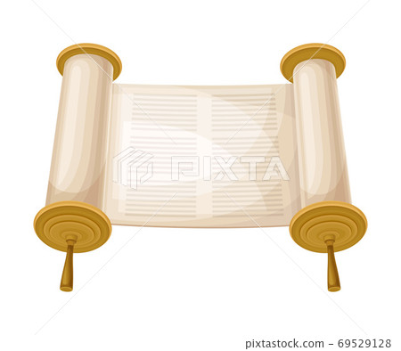 Old Torah Scroll as Jewish Religious Attribute Vector Illustration Old Torah Scroll as Jewish Religious Attribute Vector Illustration 69529128