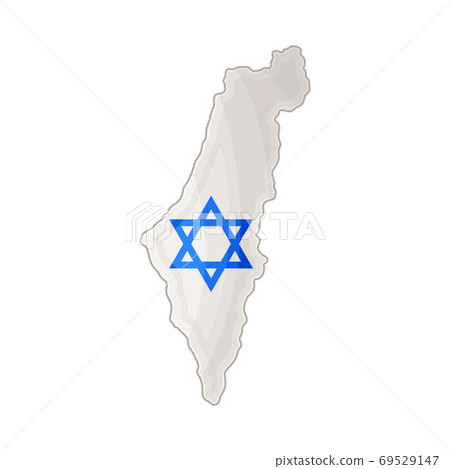 Israel Boundary with Star of David Vector Illustration Israel Boundary with Star of David Vector Illustration 69529147
