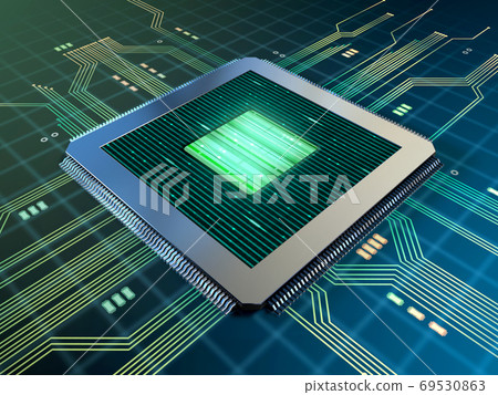 Powerful cpu on a printed circuits board Powerful cpu on a printed circuits board 69530863