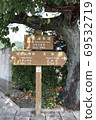 Signboard for walking in Nagatoro and town Signboard for walking in Nagatoro and town 69532719